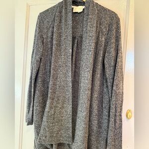 ANTHROPOLOGIE Saturday Sunday open front swing cardigan grey black Large EUC!